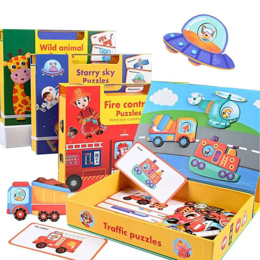Early Learning Magnetic Colors and Shapes Jigsaw Flashcard Puzzles