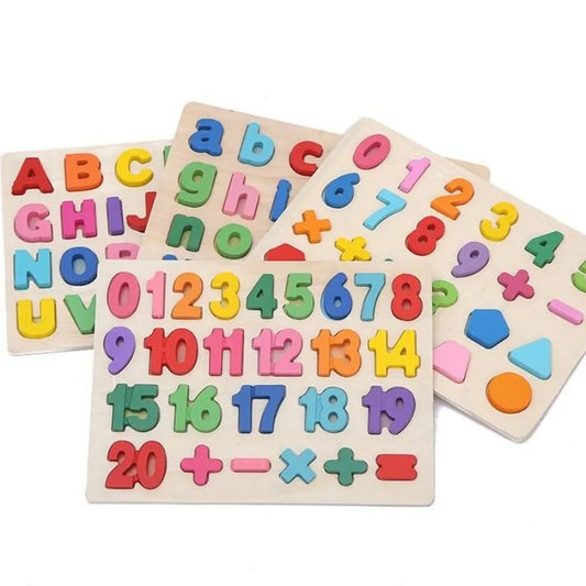 Colorful Rainbow ABC's and 123's Puzzle