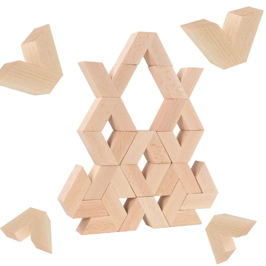 Viva V-Shaped Wooden Building Blocks