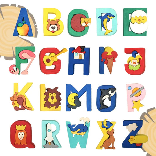 Whimsical Wooden ABCs